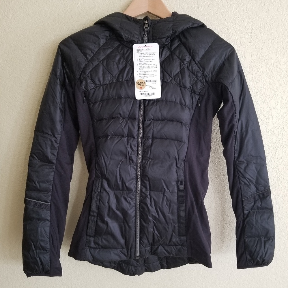 NWT Lululemon Down For a Run Jacket Black Size 2